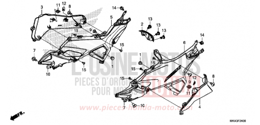 COUVERCLE LATERAL NC750XDH de 2017